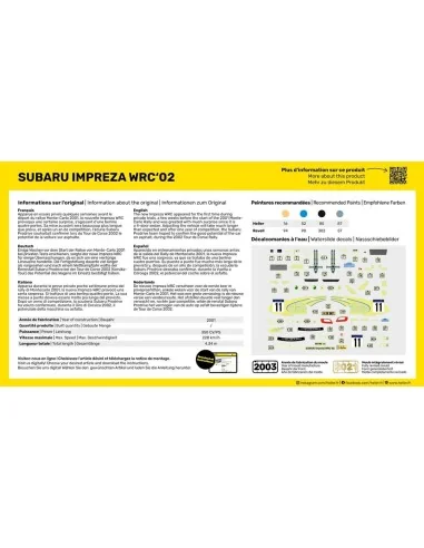 STARTER KIT Impreza WRC'02, 1/43 - Heller 56199