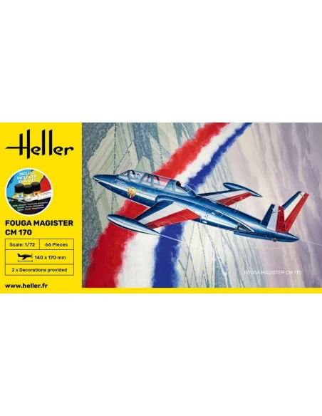 STARTER KIT Fouga Magister CM 170, 1/72 - Heller 56220