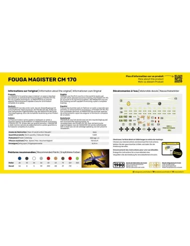 STARTER KIT Fouga Magister CM 170, 1/72 - Heller 56220