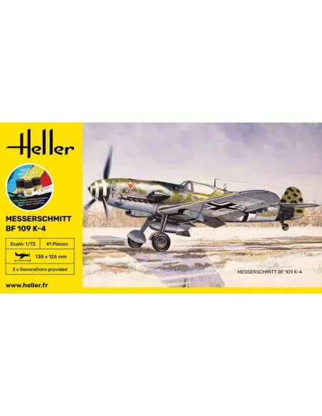 STARTER KIT Messerschmitt Bf 109 K-4, 1/72 - Heller 56229