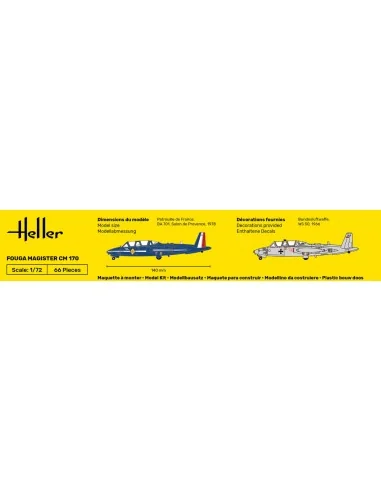 STARTER KIT Fouga Magister CM 170, 1/72 - Heller 56220