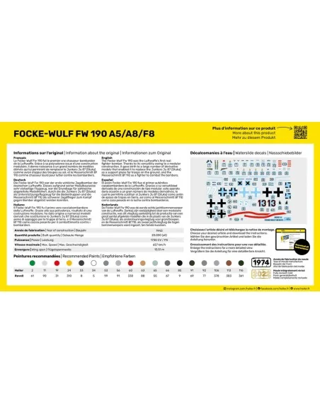 STARTER KIT FW 190 A5/A8/F8, 1/72 - Heller 56235