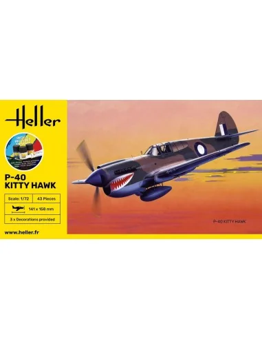 STARTER KIT P-40 Kitty Hawk, 1/72 - Heller 56266