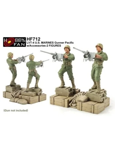 LVT-4 US Marines Gunner Pacif. 2 Figuren, 1/35 - Hobby Fan HF712