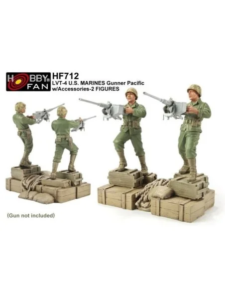 LVT-4 US Marines Gunner Pacif. 2 Figuren, 1/35 - Hobby Fan HF712
