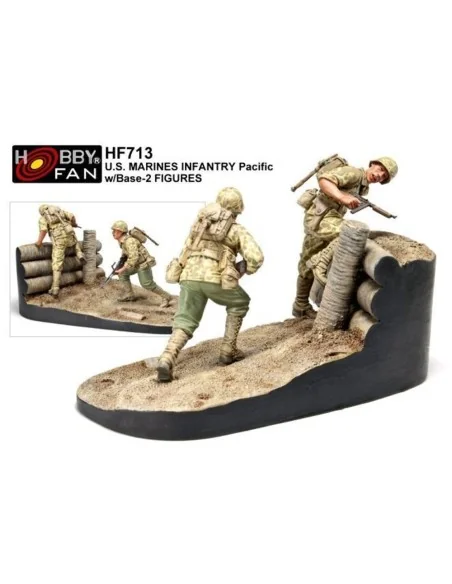 US Marines Infantry Pacific 2 Figuren, 1/35 - Hobby Fan HF713