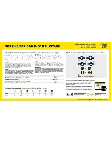 STARTER KIT P-51 Mustang, 1/72 - Heller 56268
