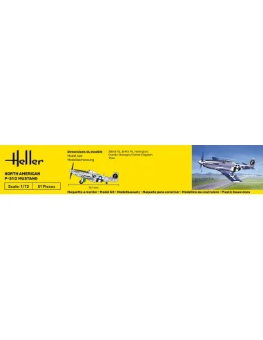 STARTER KIT P-51 Mustang, 1/72 - Heller 56268
