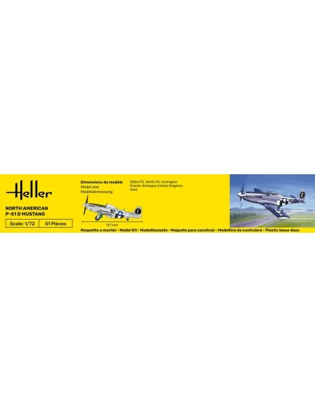 STARTER KIT P-51 Mustang, 1/72 - Heller 56268