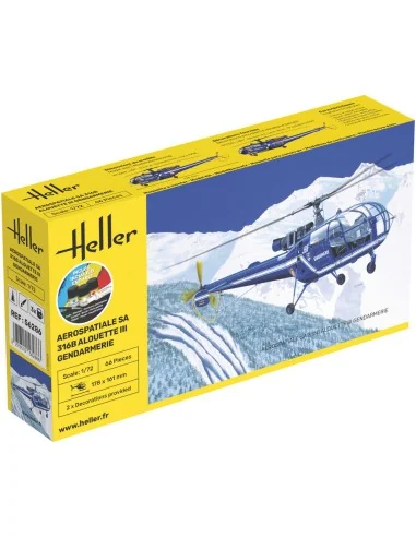 STARTER KIT SA 316 Alouette III Gendarmerie, 1/72 - Heller 56286