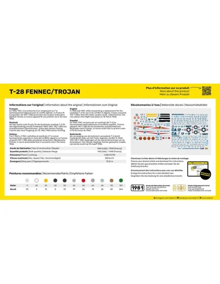 STARTER KIT T-28 Fennec / Trojan, 1/72 - Heller 56279