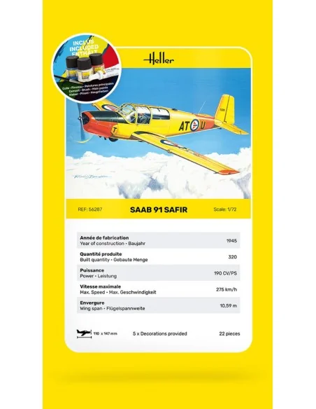 STARTER KIT SAFIR 91, 1/72 - Heller 56287