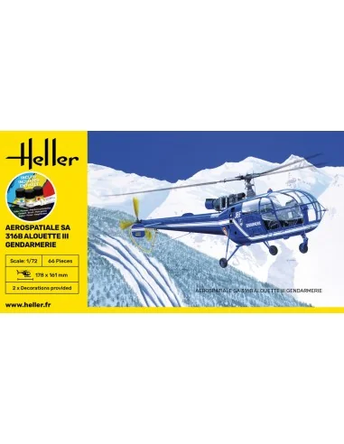 STARTER KIT SA 316 Alouette III Gendarmerie, 1/72 - Heller 56286