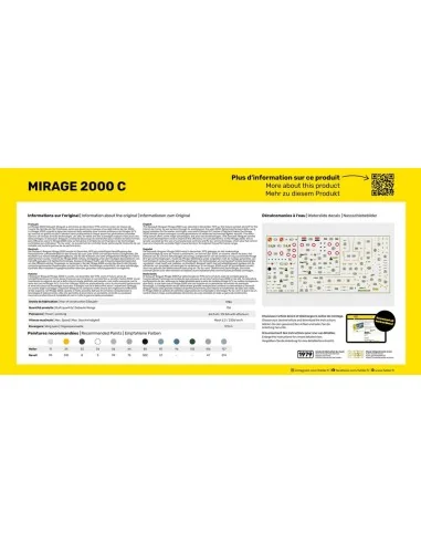STARTER KIT Mirage 2000 C, 1/72 - Heller 56303