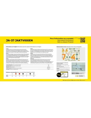 STARTER KIT Ja-37 Jaktviggen, 1/72 - Heller 56309