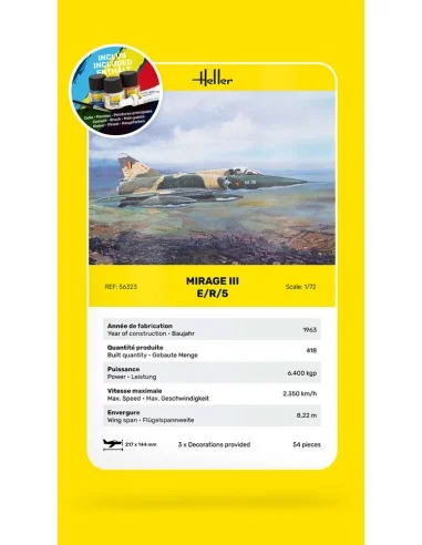 STARTER KIT Mirage III E, 1/72 - Heller 56323