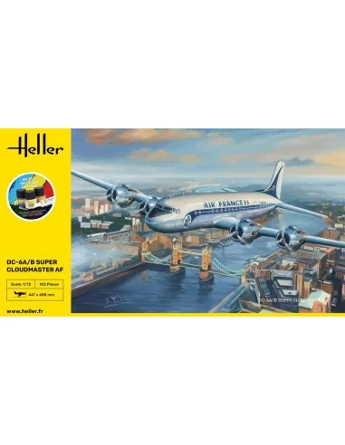 STARTER KIT DC6 Super Cloudmaster AF, 1/72 - Heller 56315
