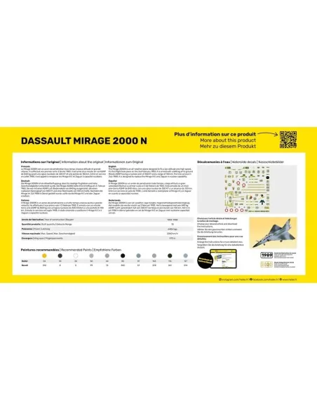 STARTER KIT Mirage 2000 N, 1/72 - Heller 56321