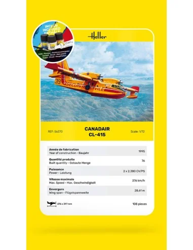 STARTER KIT Canadair CL-415, 1/72 - Heller 56370