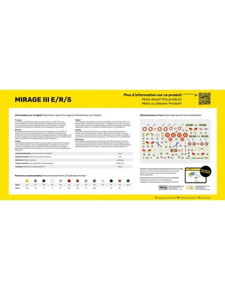 STARTER KIT Mirage III E, 1/72 - Heller 56323