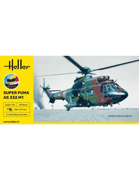 STARTER KIT Super Puma AS 332 M1, 1/72 - Heller 56367