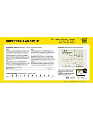 STARTER KIT Super Puma AS 332 M1, 1/72 - Heller 56367