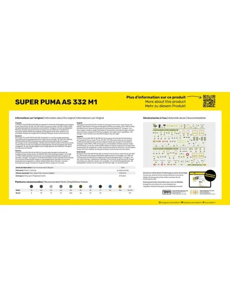 STARTER KIT Super Puma AS 332 M1, 1/72 - Heller 56367