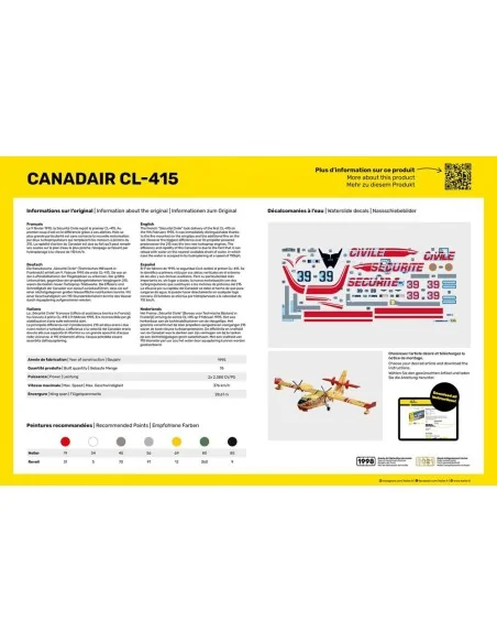 STARTER KIT Canadair CL-415, 1/72 - Heller 56370