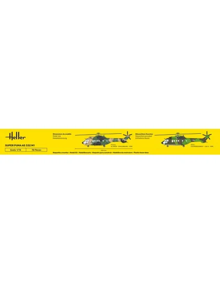 STARTER KIT Super Puma AS 332 M1, 1/72 - Heller 56367