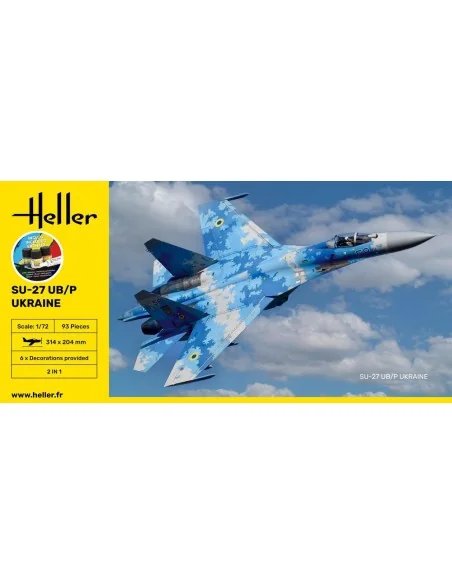 STARTER KIT SU-27 UB/P Ukraine, 1/72 - Heller 56371