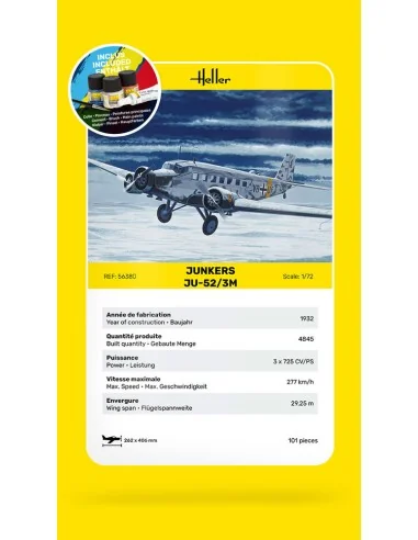 STARTER KIT Ju-52/3m, 1/72 - Heller 56380