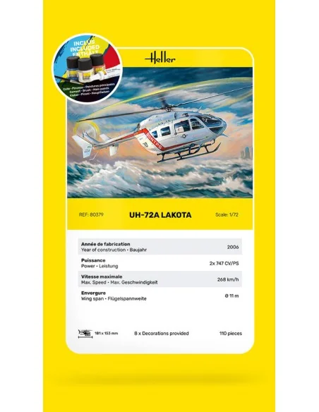 STARTER KIT UH-72A Lakota, 1/72 - Heller 56379