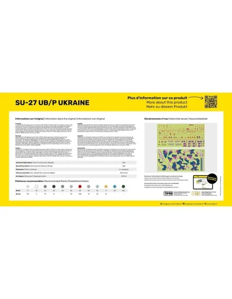 STARTER KIT SU-27 UB/P Ukraine, 1/72 - Heller 56371
