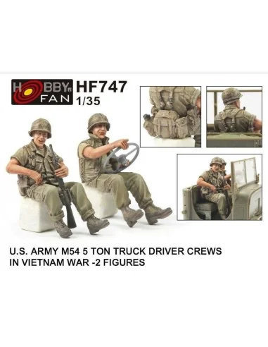 U.S. ARMY M54 5Ton TRUCK DRIVER CREWS IN VIETNAM WAR-2 FIGURES, 1/3...
