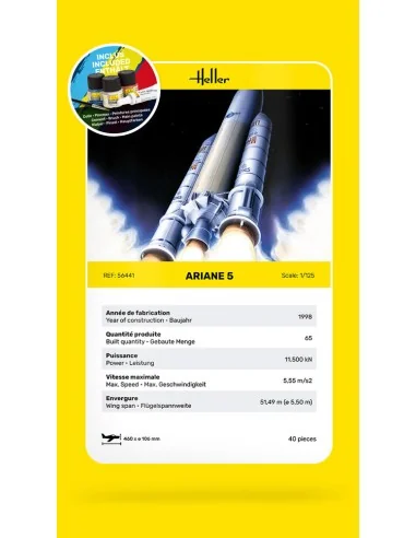 STARTER KIT Ariane 5, 1/125 - Heller 56441