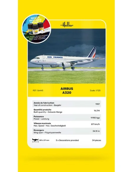 STARTER KIT A320 AF, 1/125 - Heller 56448