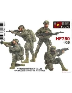 ROC MODERN INFANTRY-4 FIGURES, 1/35 - Hobby Fan HF750