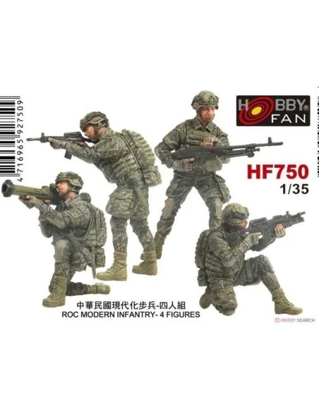 ROC MODERN INFANTRY-4 FIGURES, 1/35 - Hobby Fan HF750