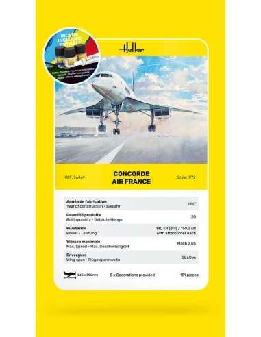 STARTER KIT Concorde AF, 1/72 - Heller 56469