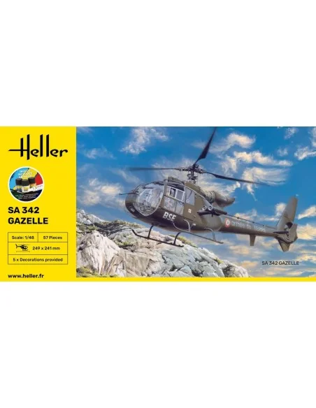 STARTER KIT SA 342 Gazelle, 1/48 - Heller 56486