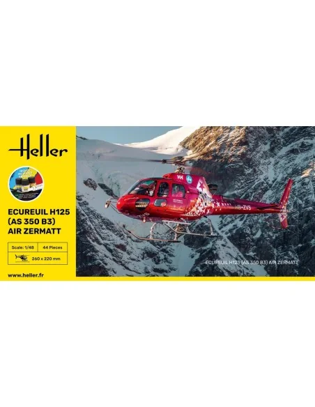 STARTER KIT Ecureuil H125 (AS 350 B3) Air Zermatt, 1/48 - Heller 56490