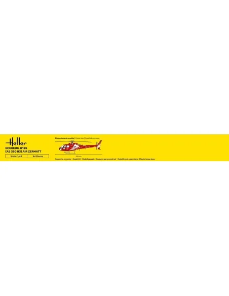 STARTER KIT Ecureuil H125 (AS 350 B3) Air Zermatt, 1/48 - Heller 56490