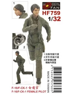 [NO_DESC] F-16/F-CK-1 FEMALE PILOT-1 Figure, 1/32 - Hobby Fan HF759