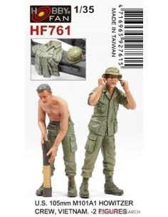 U.S. 105mm M101A1 howitzer crew of vietnam war-2 Figures, 1/35 - Ho...