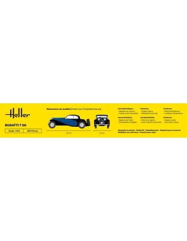 STARTER KIT Bugatti T 50, 1/24 - Heller 56706