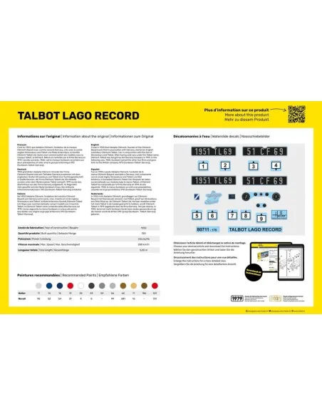 STARTER KIT Talbot Lago Record, 1/24 - Heller 56711