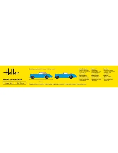 STARTER KIT Talbot Lago Record, 1/24 - Heller 56711