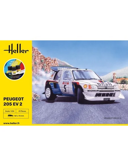 STARTER KIT Peugeot 205 EV 2, 1/24 - Heller 56716