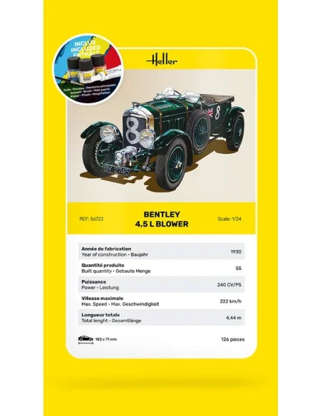 STARTER KIT Bentley Blower, 1/24 - Heller 56722