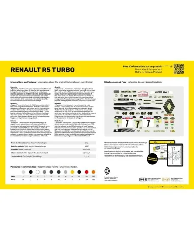 STARTER KIT Renault R5 Turbo, 1/24 - Heller 56717